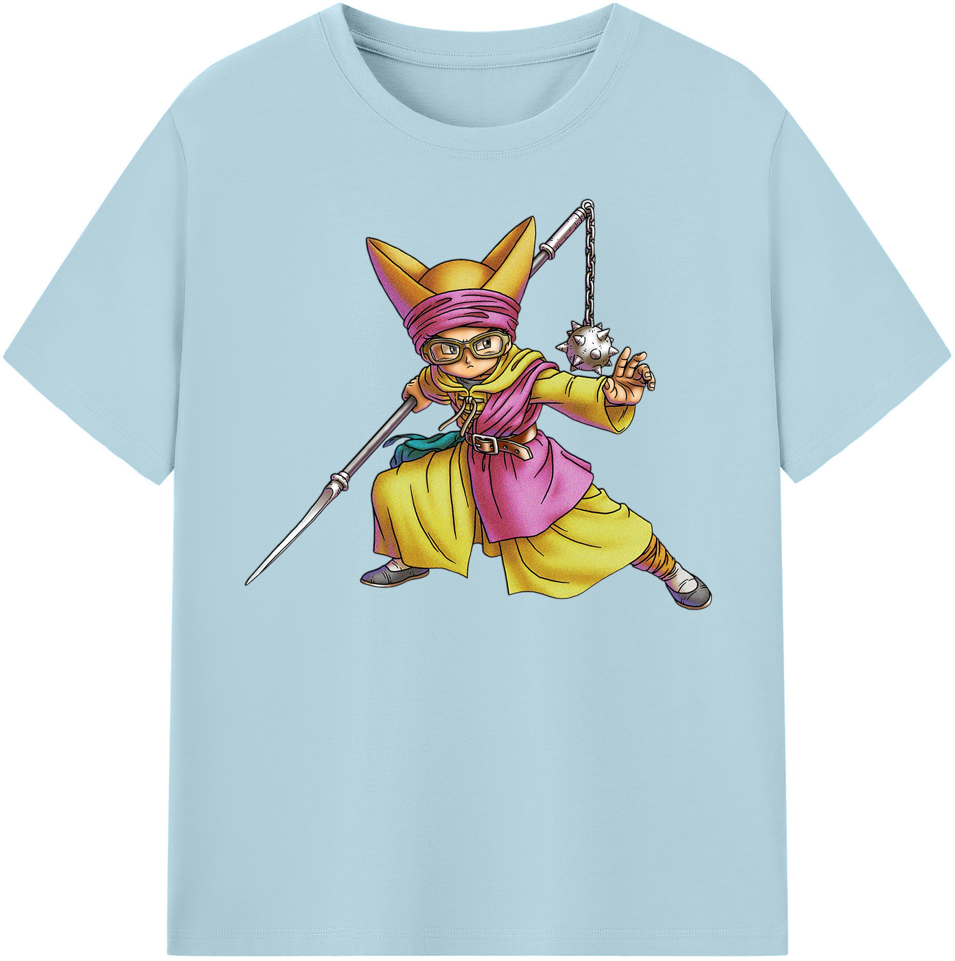 （画像用） ドラゴンクエスト Doragon Kuesuto Dragon Quest 綿100％半袖Tシャツ（フロントプリント）